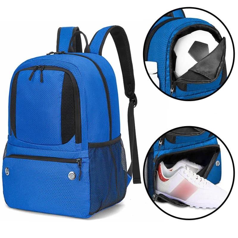Multi-functional Sports Backpack Soccer Gear Bag with Independent Shoe Compartment Waterproof Outdoor Light Travel Backpacks