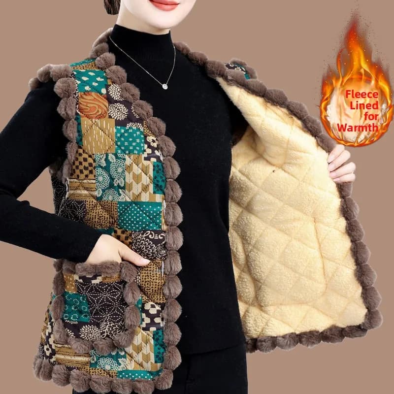 Thermal Fleece Check Vest