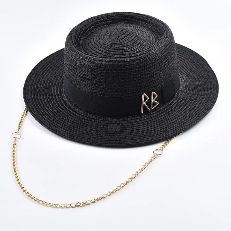 Women's Straw Sun Hat with Ribbon