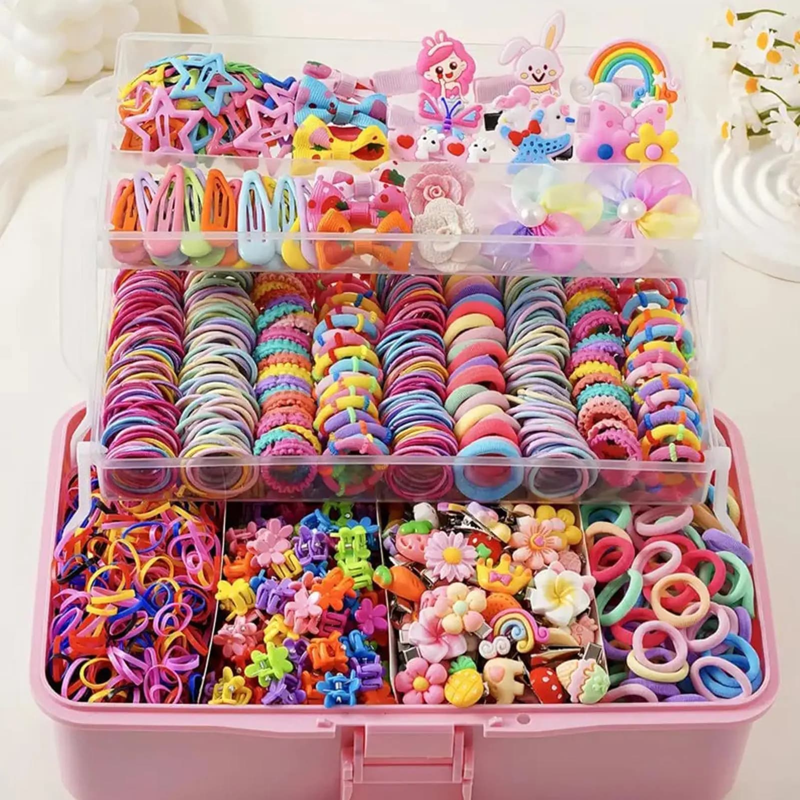 Hair Accessories for Girl Elastic Barrettes Girls Hair Accessories Set for Carvinal Birthday Holiday Stocking Stuffer Dress