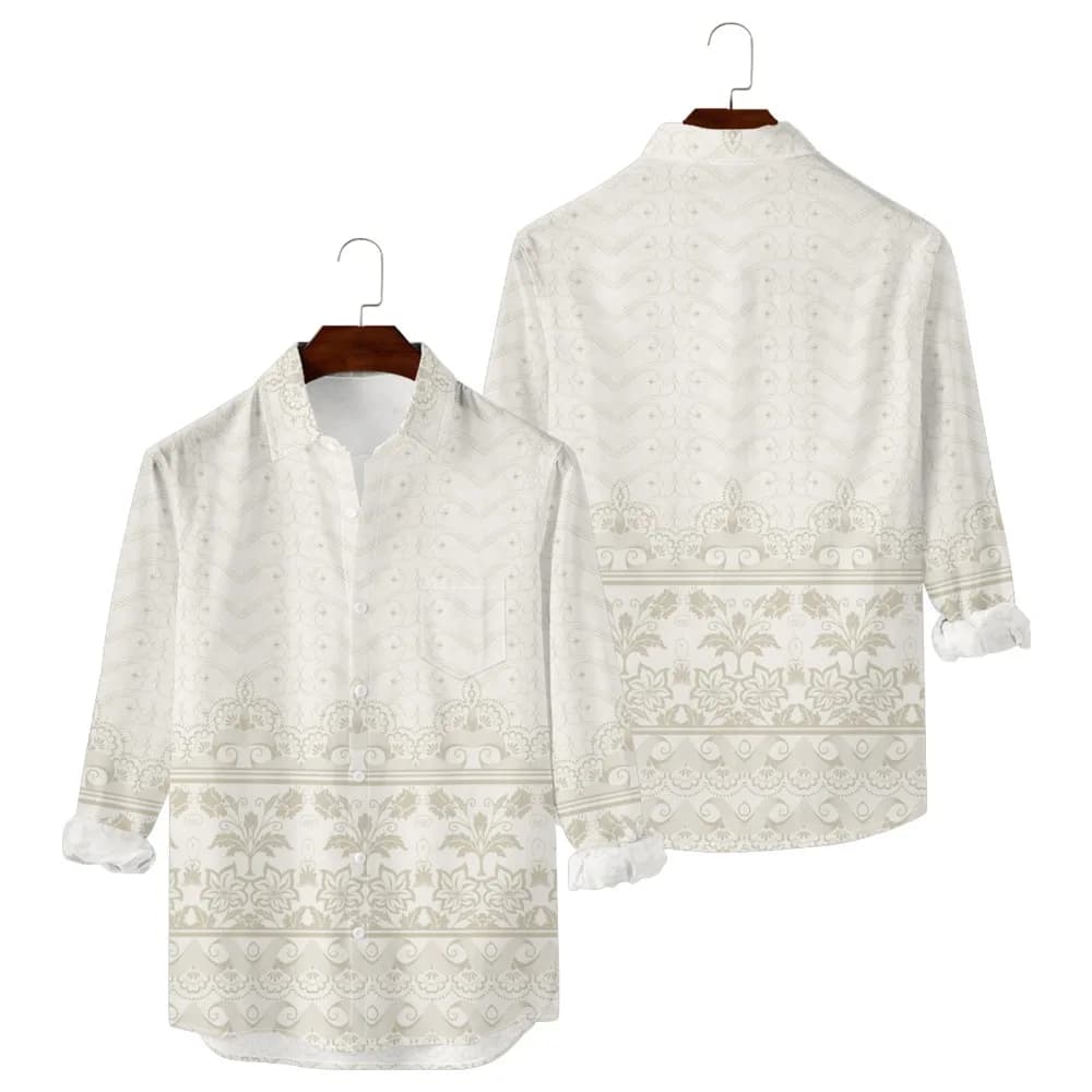 Retro Floral Hawaiian Button-Up Shirt