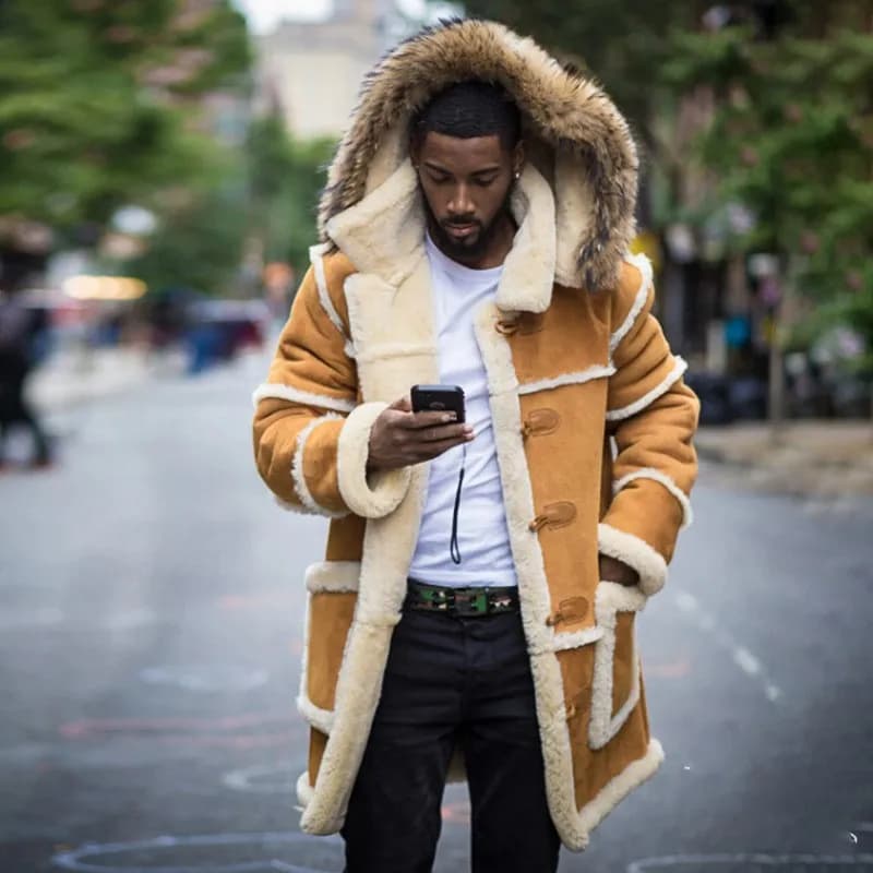 Men's Loose Long Cotton-Padded Winter Coat
