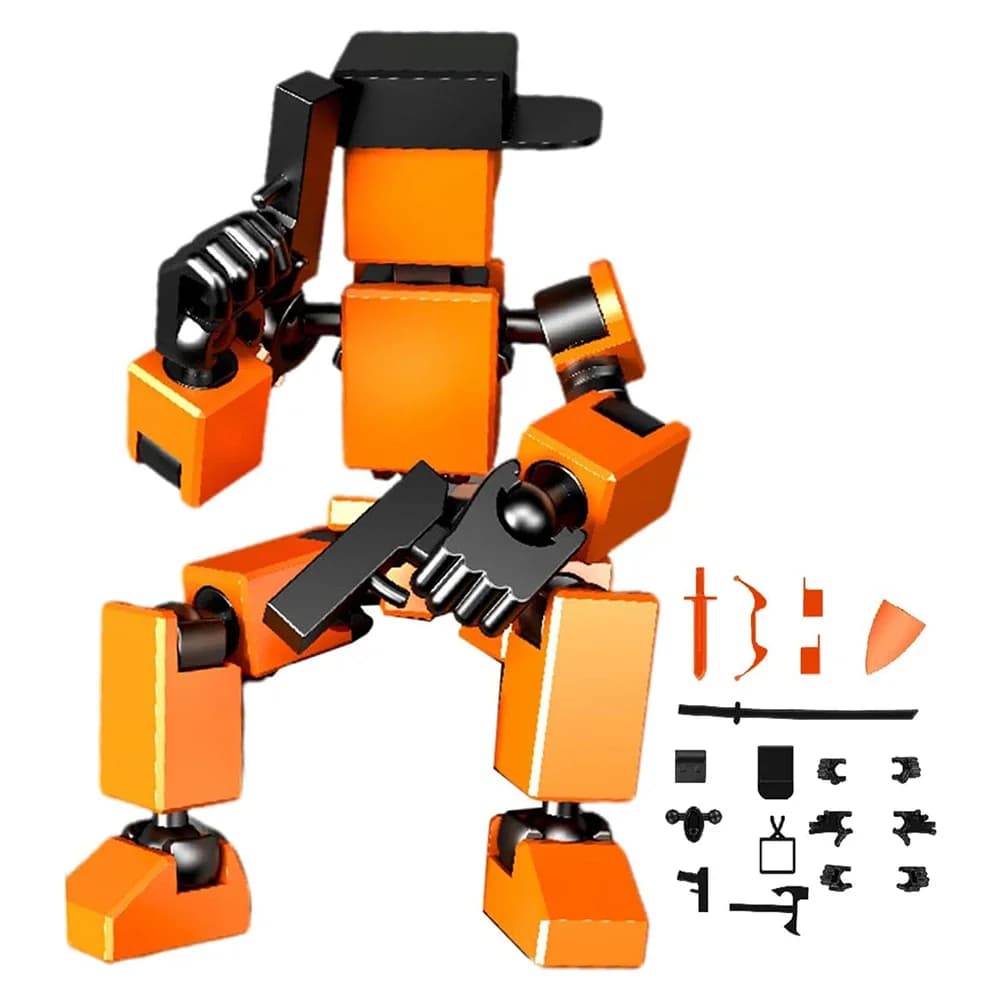 13-Piece Robot Action Figure Set with Accessories