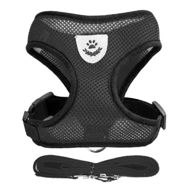 Adjustable Mesh Pet Harness Vest with Leash