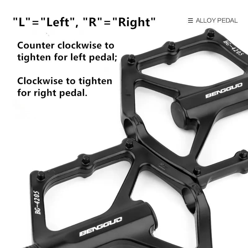 Flat Bike Pedals with Anti-Skid Pins
