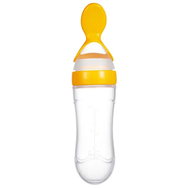 Baby Silicone Feeding Bottle with Spoon 90ml