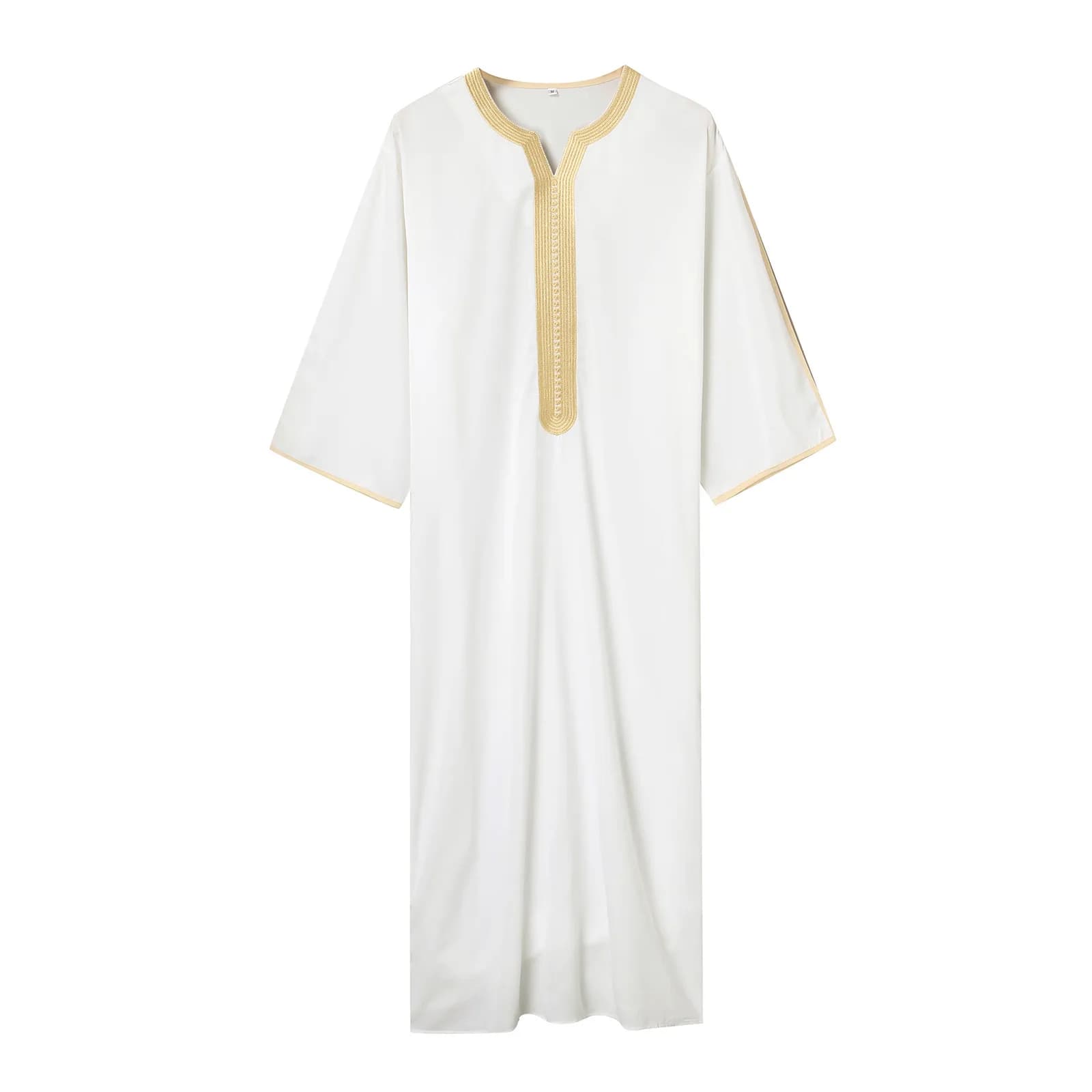 Men's Arabic Traditional Embroidered Jilbab Robe
