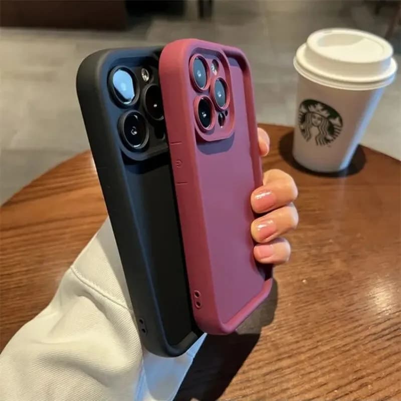 Candy Color Phone Case For iPhone 16 promax 15 14 Pro Max 13 12 mini 11 X Xs XR 7 8 Plus 6s 5 SE Shockproof Soft Silicone Cover
