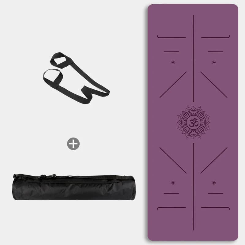 Yoga Mat Non Slip Eco Friendly Fitness Exercise Mat with Carrying Strap Pro Yoga Mats for Women Workout Mats for Home Pilates