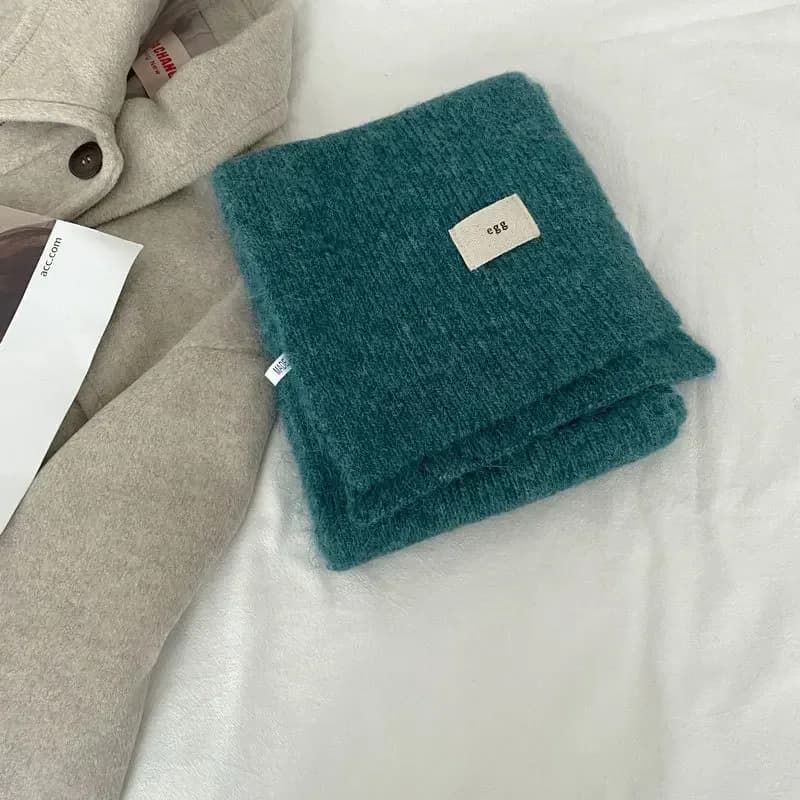 Women's Knitted Thickened Mohair Scarf