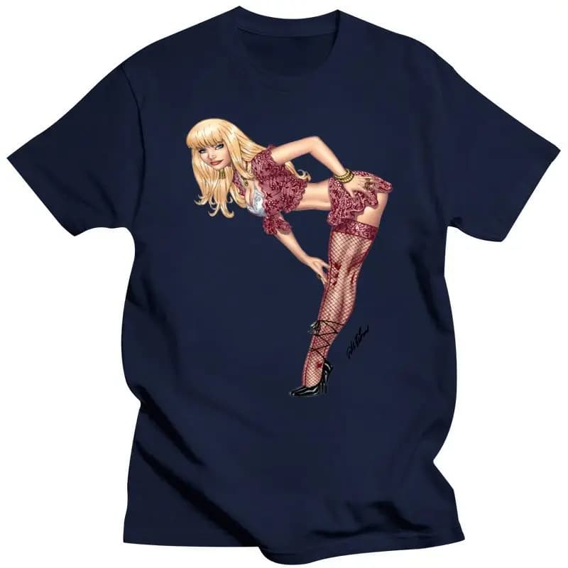 Men Clothing Comfortable Fishnet Stockings And High Heels Young T Shirt  Summer Tops Tshirt O-Neck Cotton Tees Streetwear