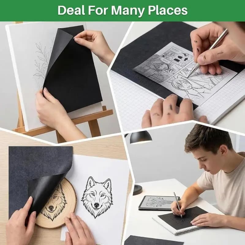 Carbon Transfer Paper Set, 4 Colors, 30 Sheets