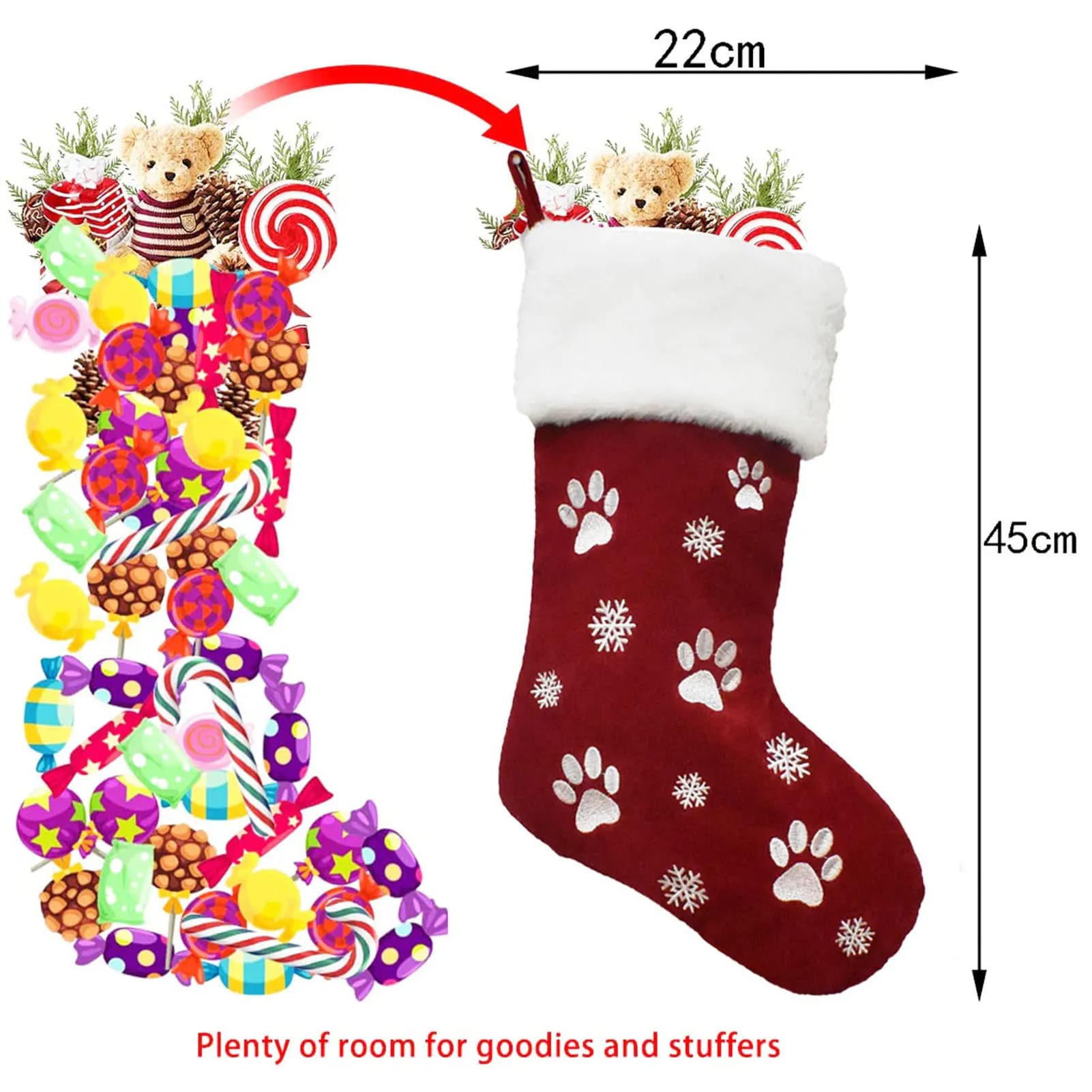Plush Felt Christmas Stocking