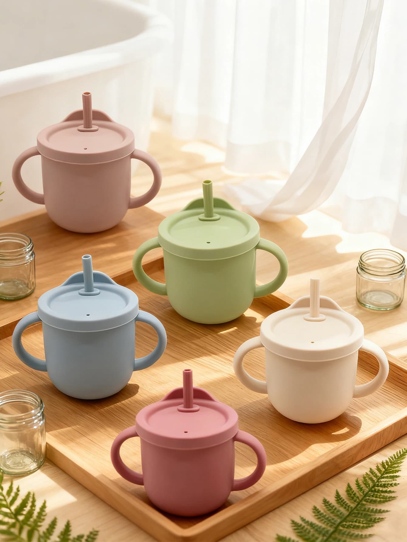 Silicone Sippy Cup with Straw