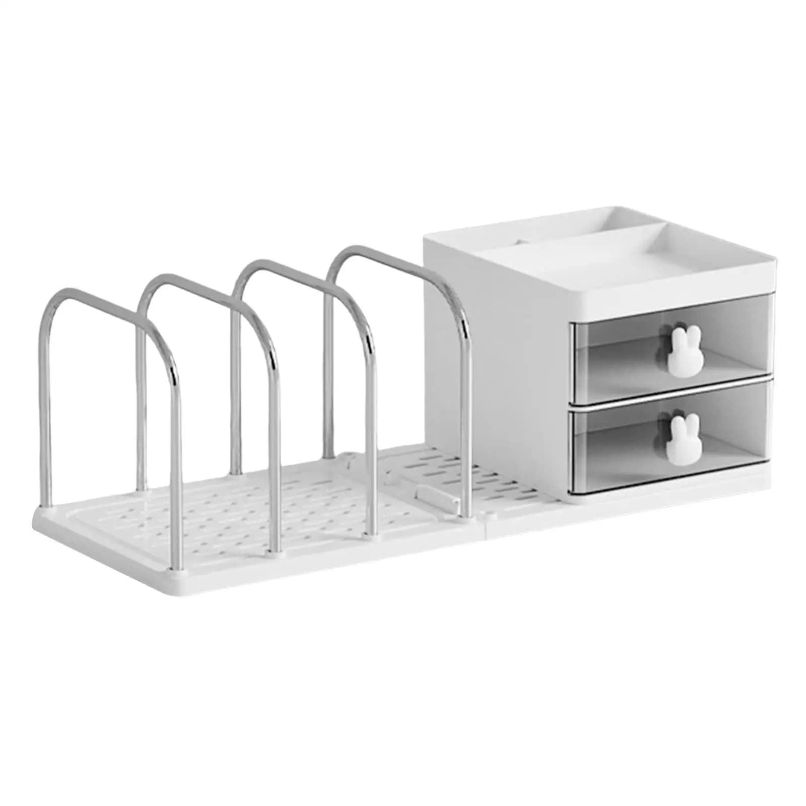 Desk Organizer Pen Holder with Detachable Bookends