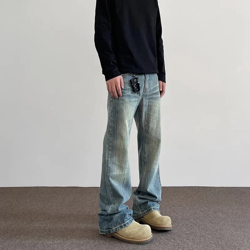 Men's Curved Flared Jeans