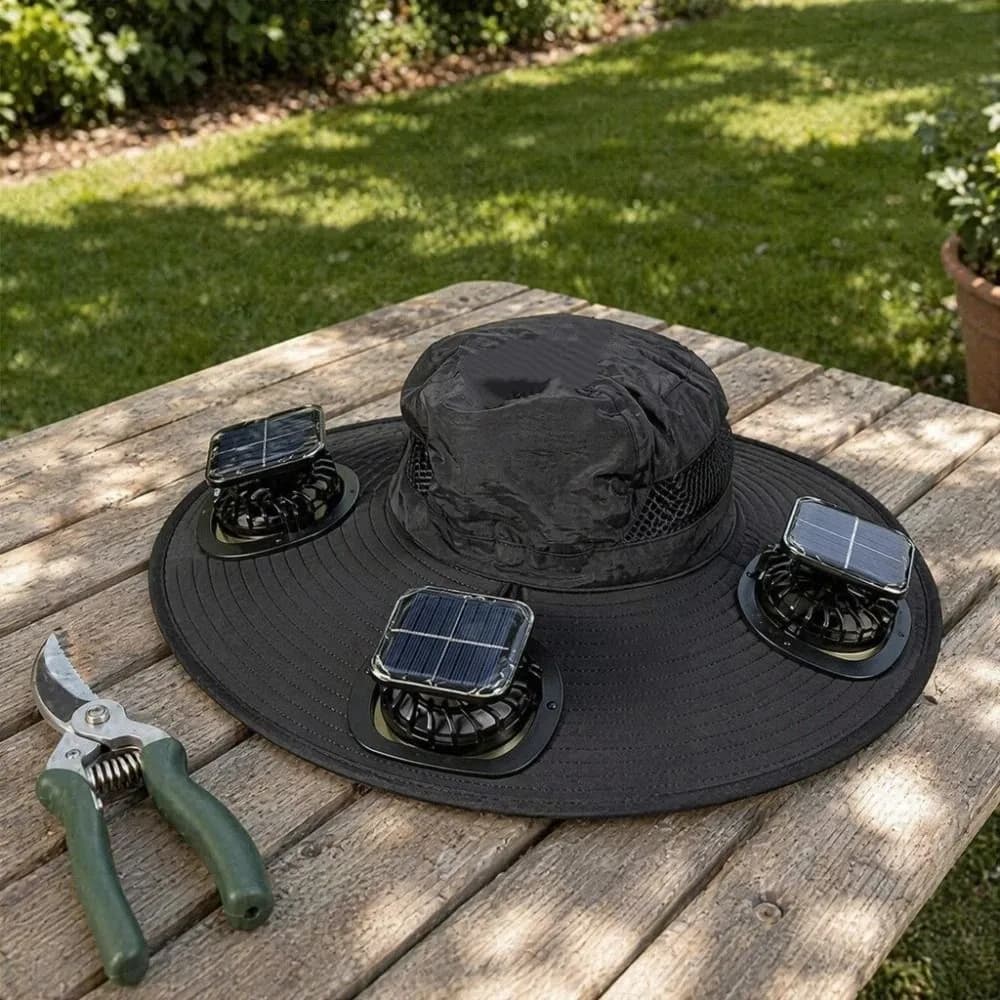 Solar Fan Hat with UV Protection