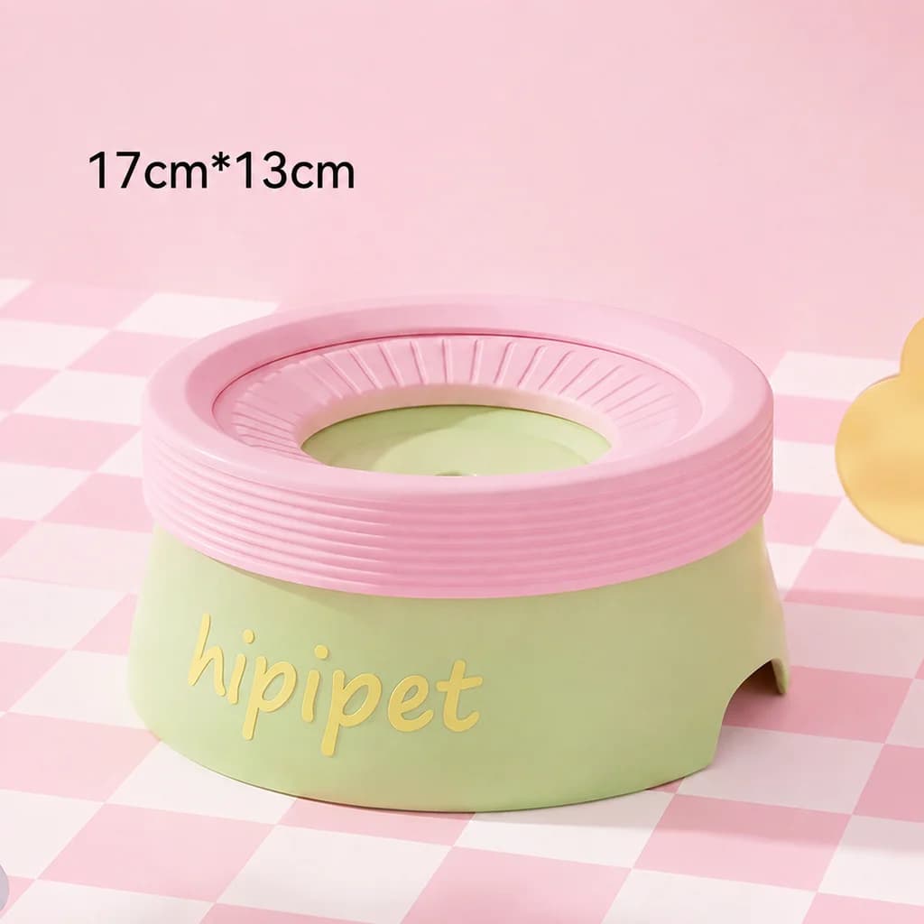 Pet Water Bowl with Anti-Wet Spill Mat