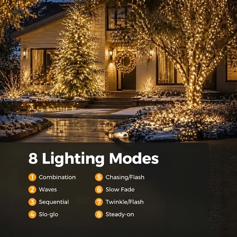 Solar LED String Light with 8 Modes