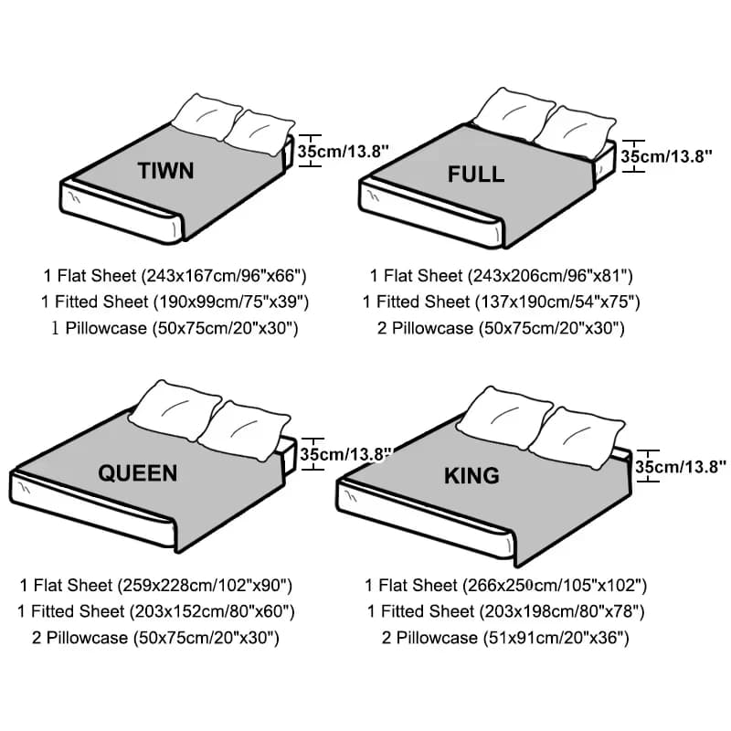 Satin Queen Bed Sheets Set