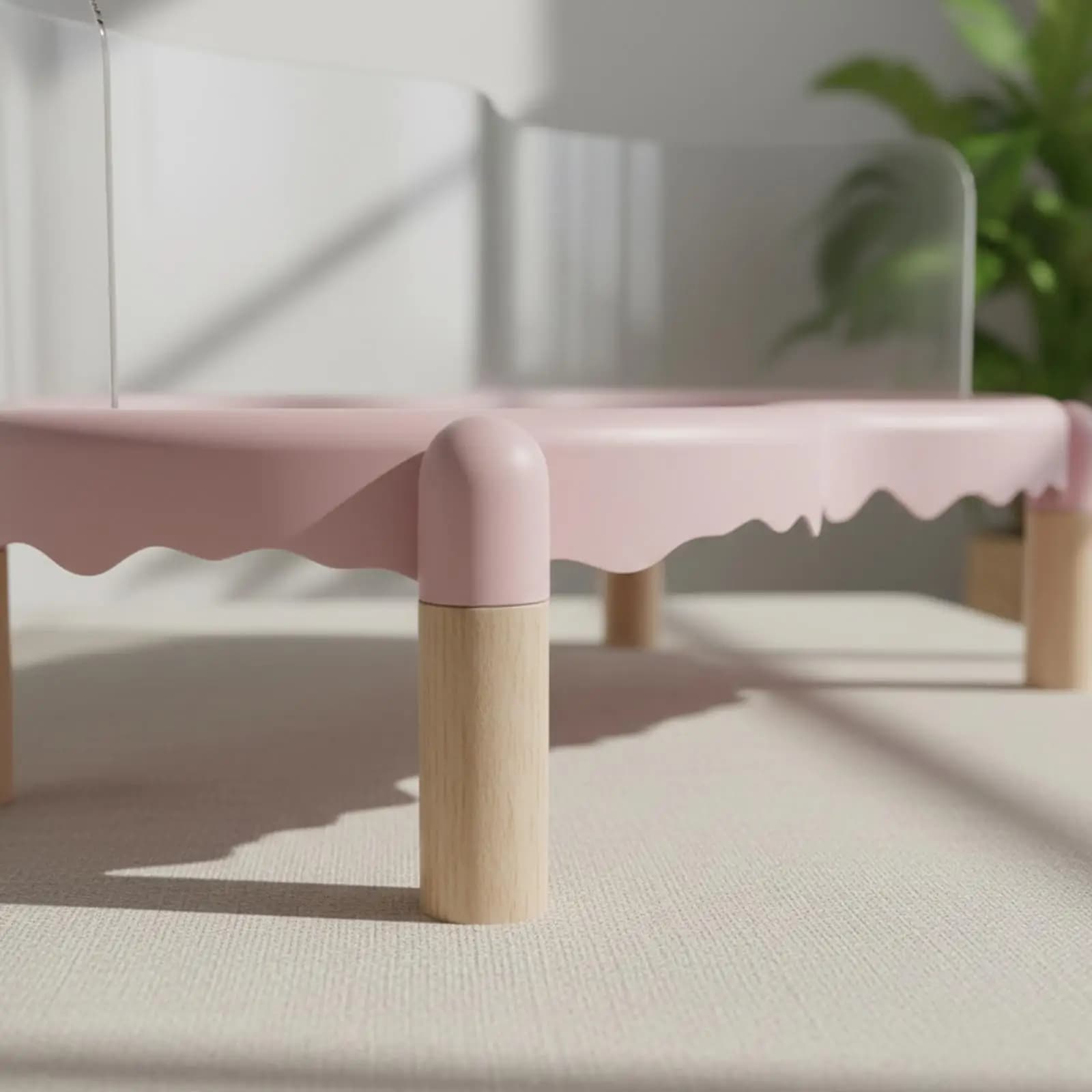 Elevated Cat Feeder Stand with Spillproof Lip