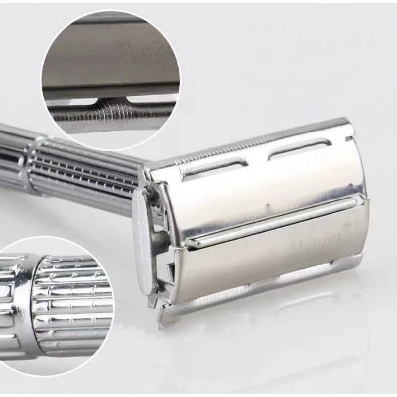 Stainless Steel Straight Razor with 10 Blades