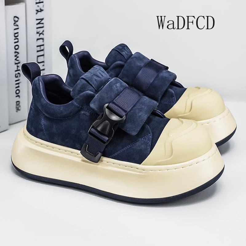 Sneakers Casual Men Original Designer Easy Matching Board Shoes Fashion Leather Breathable Height Increased Platform Sport Shoes