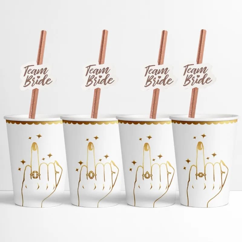 Team Bride Straws Wedding Decoration