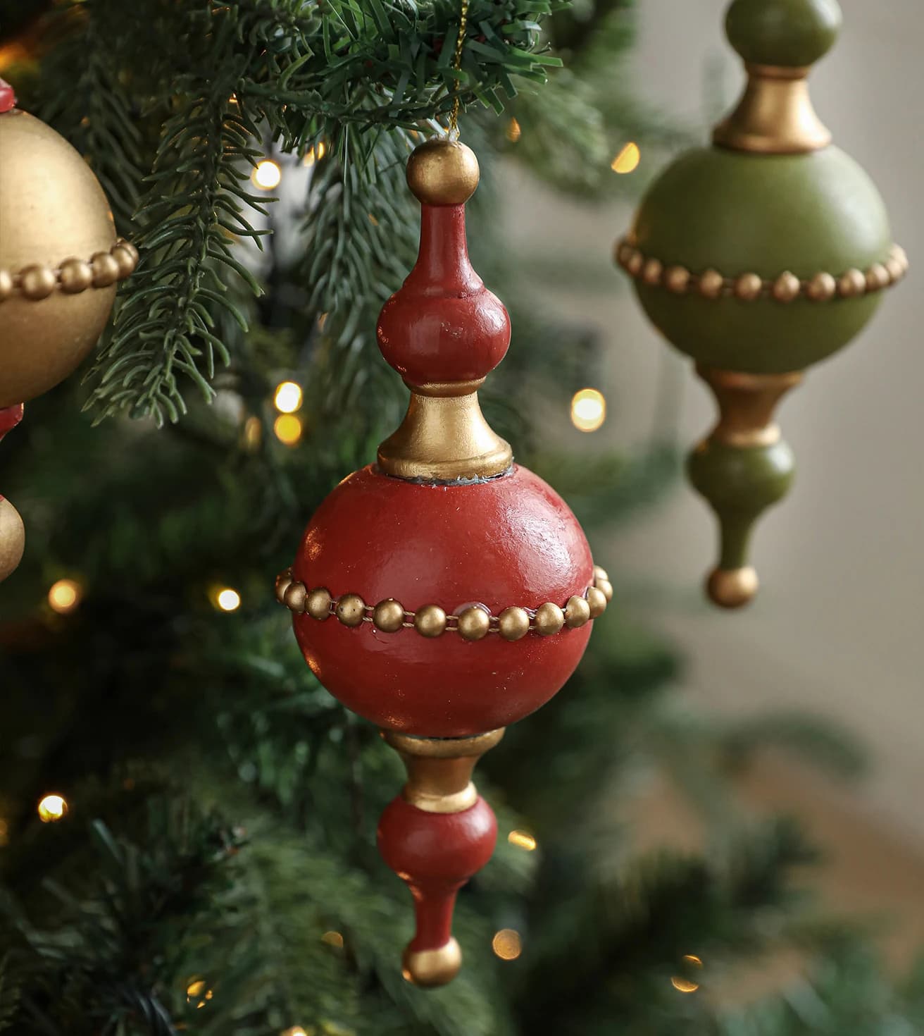 Wooden Acorn Christmas Ornament
