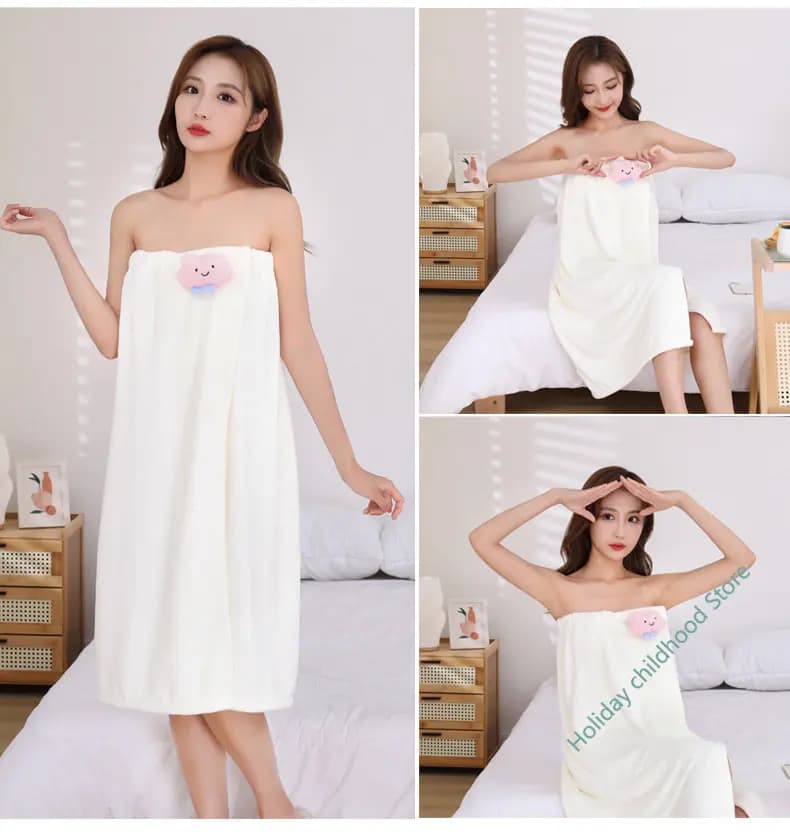 Absorbent Quick-Dry Bath Towel Wrap Skirt