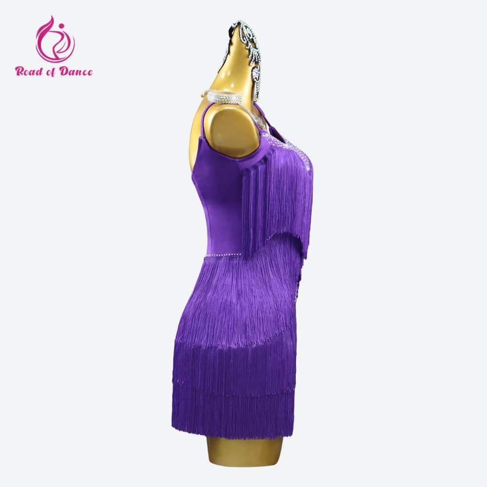 Latin Dance Costume Fringed Skirt Ballroom