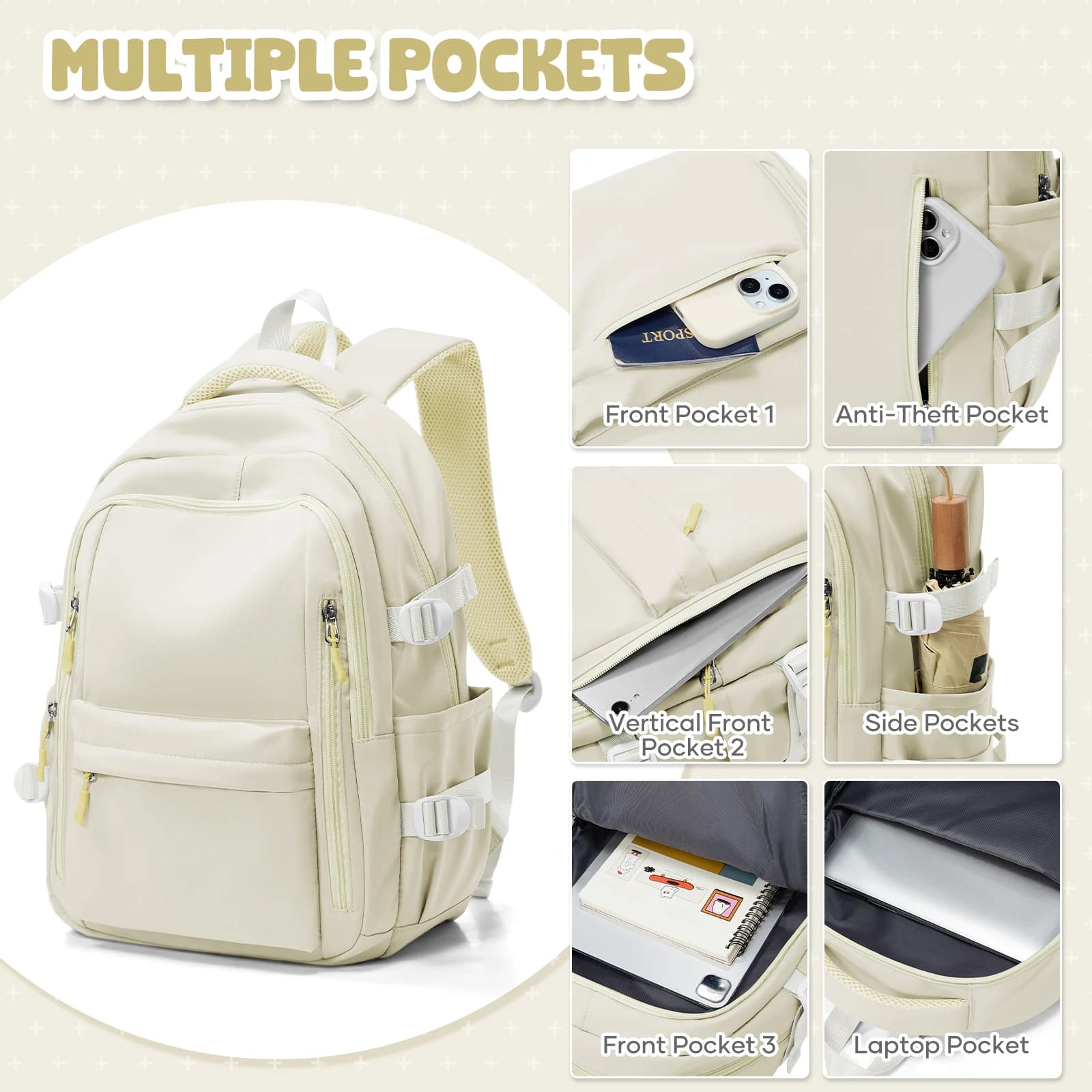 High Capacity Water Resistant School Daypack