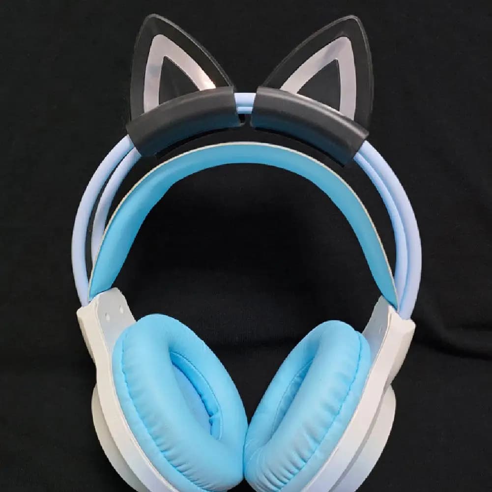 Headphones Accessories Cat Ear For Earphone Gaming Headsets Attachment Stereo Headset Decoration Lightweight Silicone Pendant