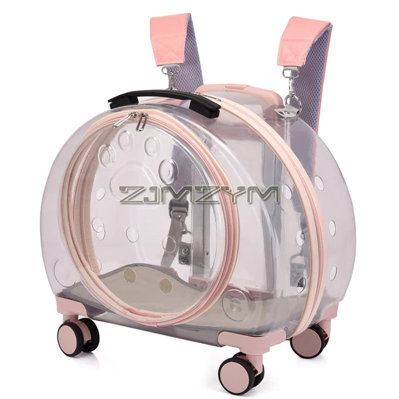 Pet Carrier Backpack Trolley Case, Bubble Backpack Carrier, Cats and Puppies for Travel, Hiking, Walking & Outdoor