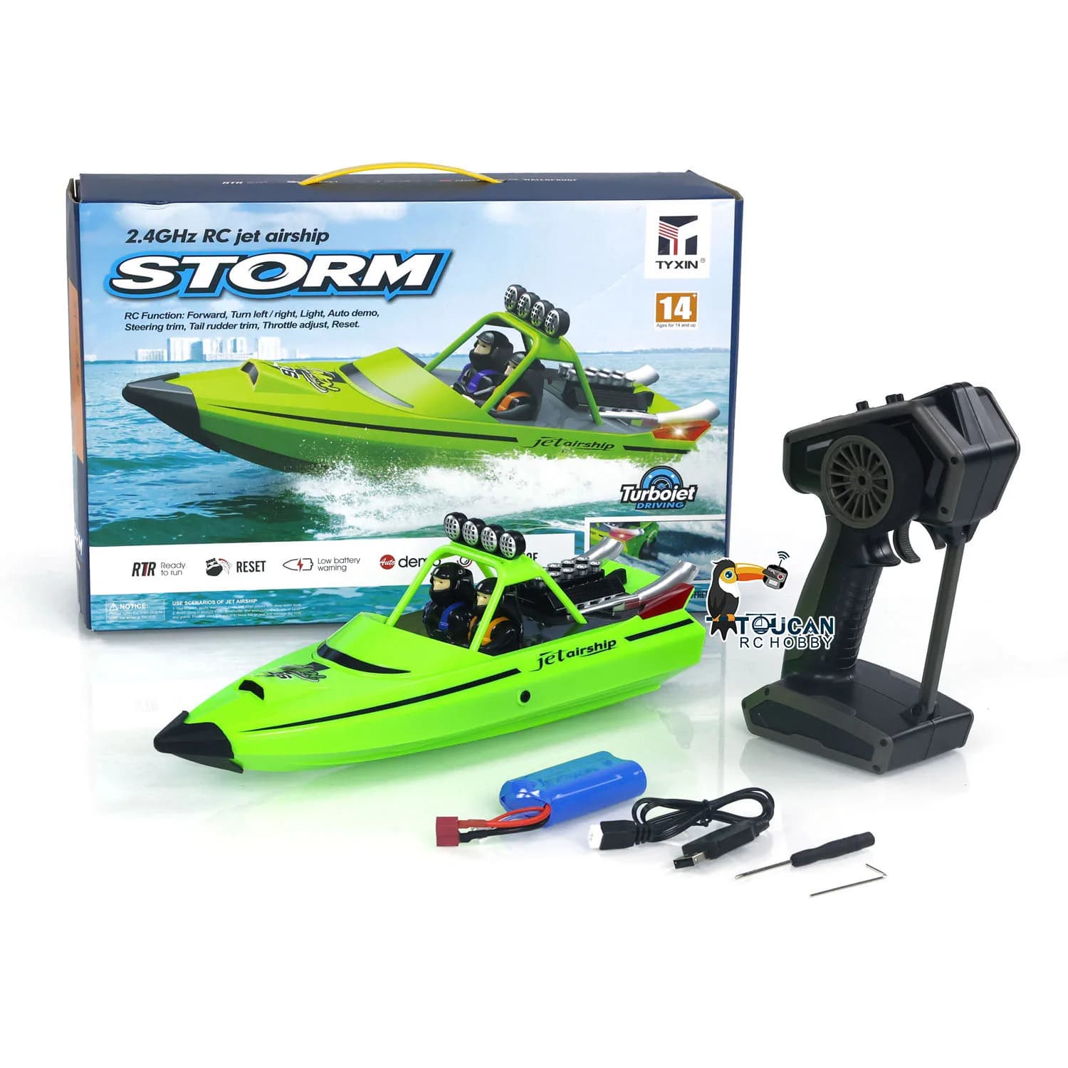 RC Self-Righting Jet Boat with LED Lights