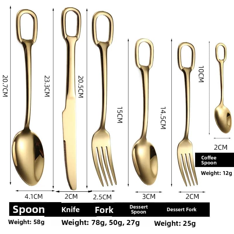 Western Dining Utensils Three-Piece Set