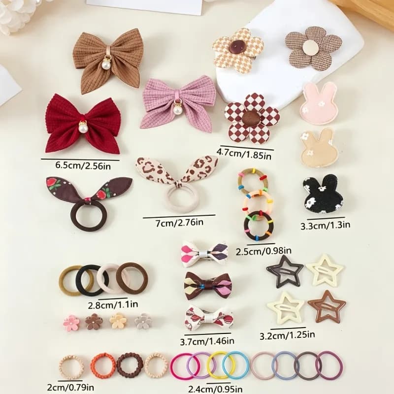 Leopard Print Hair Clips Set, 126 Pieces