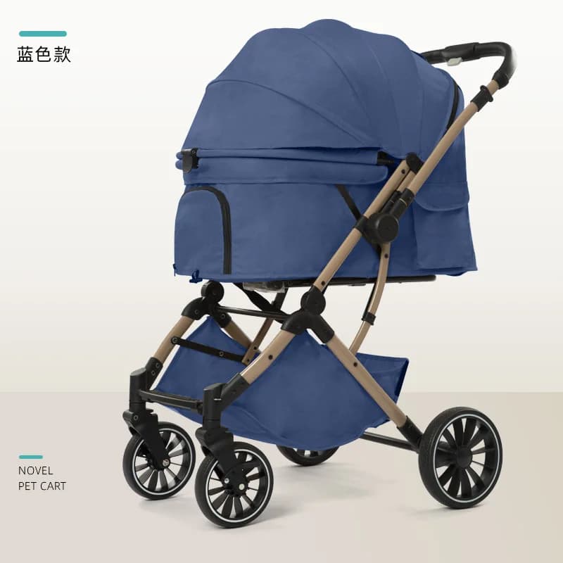 Folding Pet Stroller Portable Carrier Dogs Cats