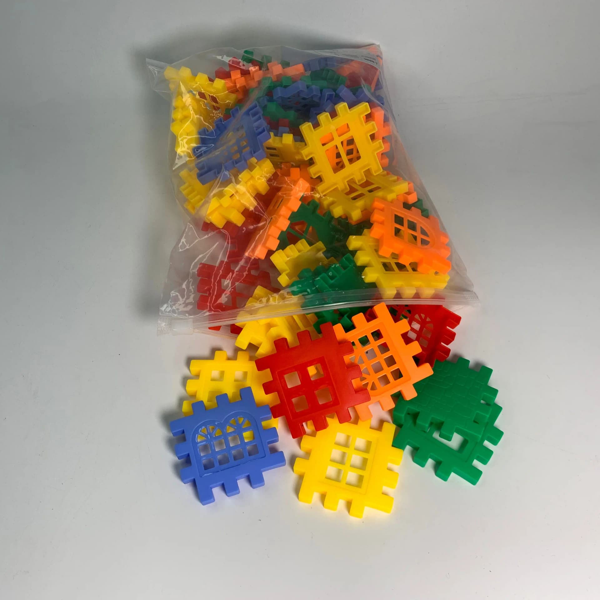 Multicolored Plastic Block Building Set
