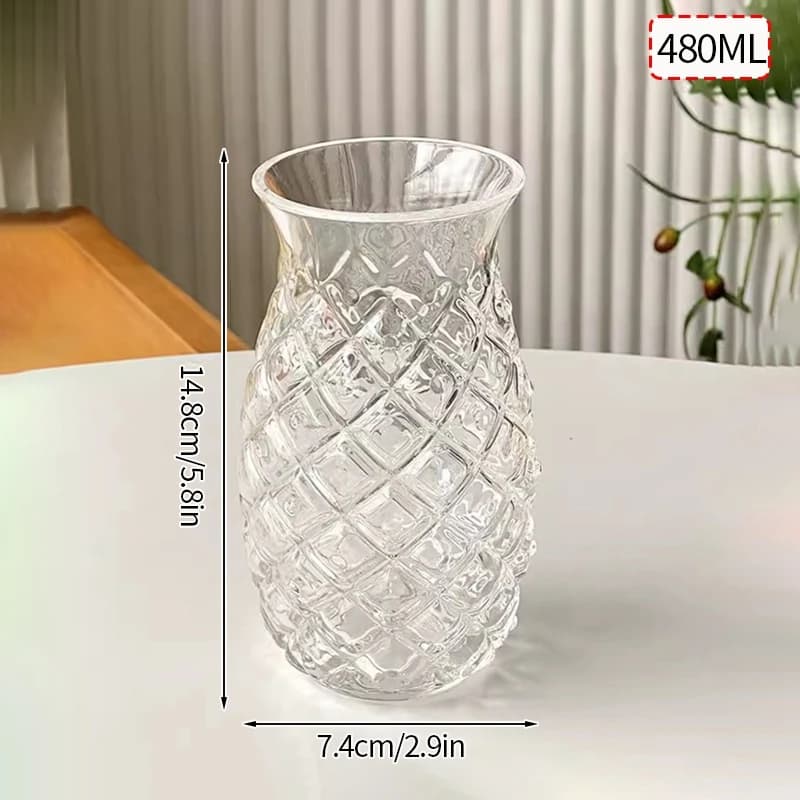 Ribbed Glass Drinking Cups