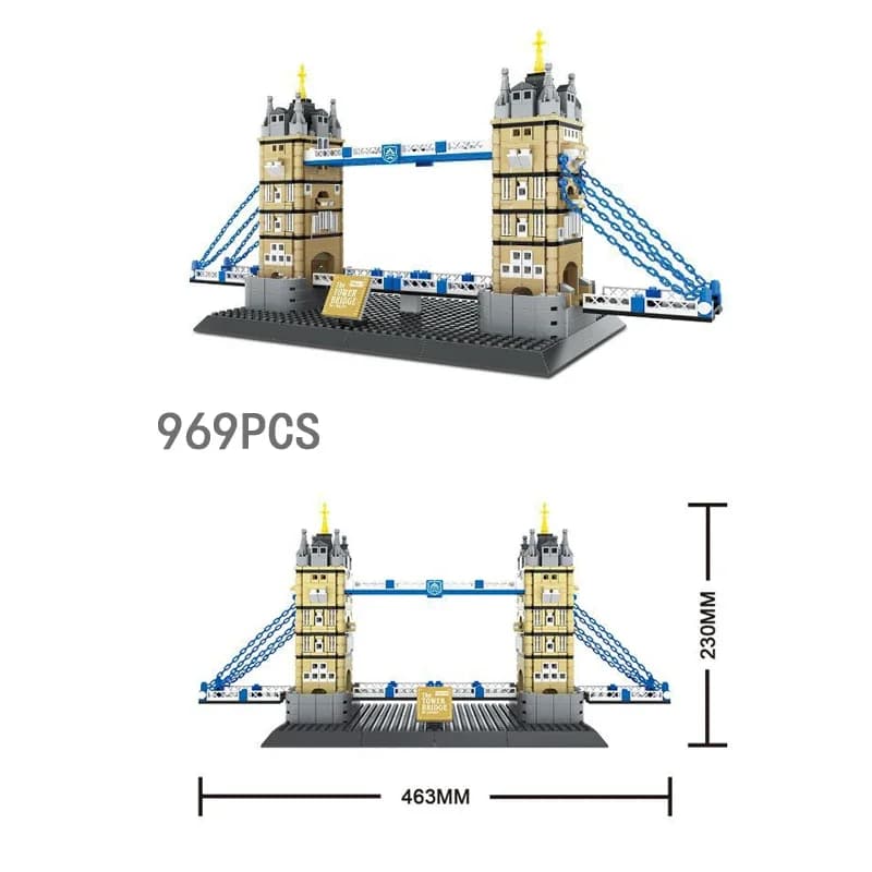 London Tower Bridge Brick Architecture Model Set