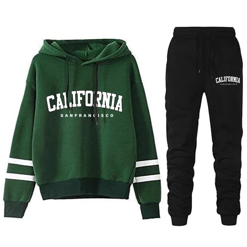 Women's Pullover Hoodie Jogger Set
