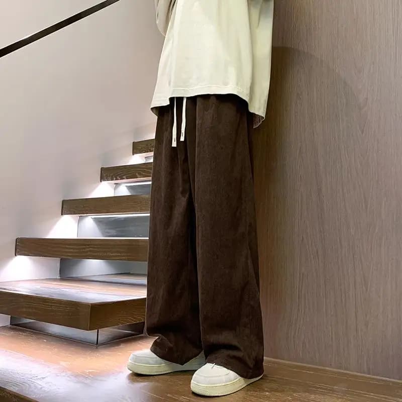 Men's High Waist Wide Leg Lounge Pants
