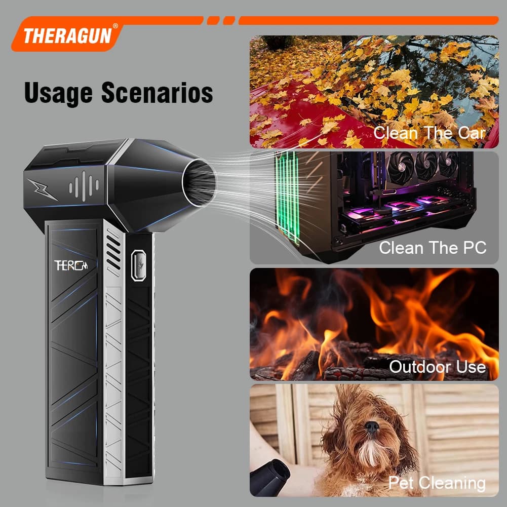 Updated X3Ultra Turbo Fan Jet, Mini Handheld 180000RPM Powerful Compressed Air Duster for Car Dryer/PC/Home Cleaning