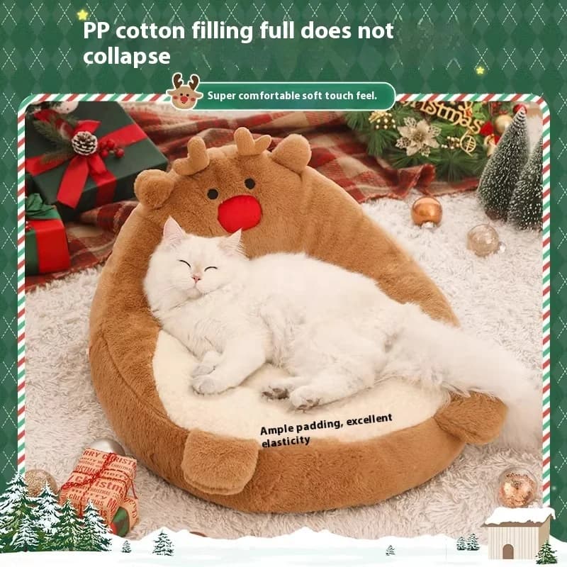 Solid Pattern Warm Pet Nest Bed