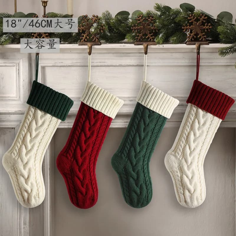 Large Knitted Christmas Stocking