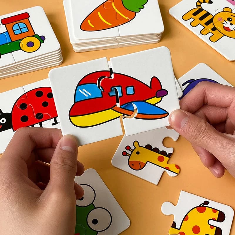 Montessori Matching Puzzle Cards for Toddlers