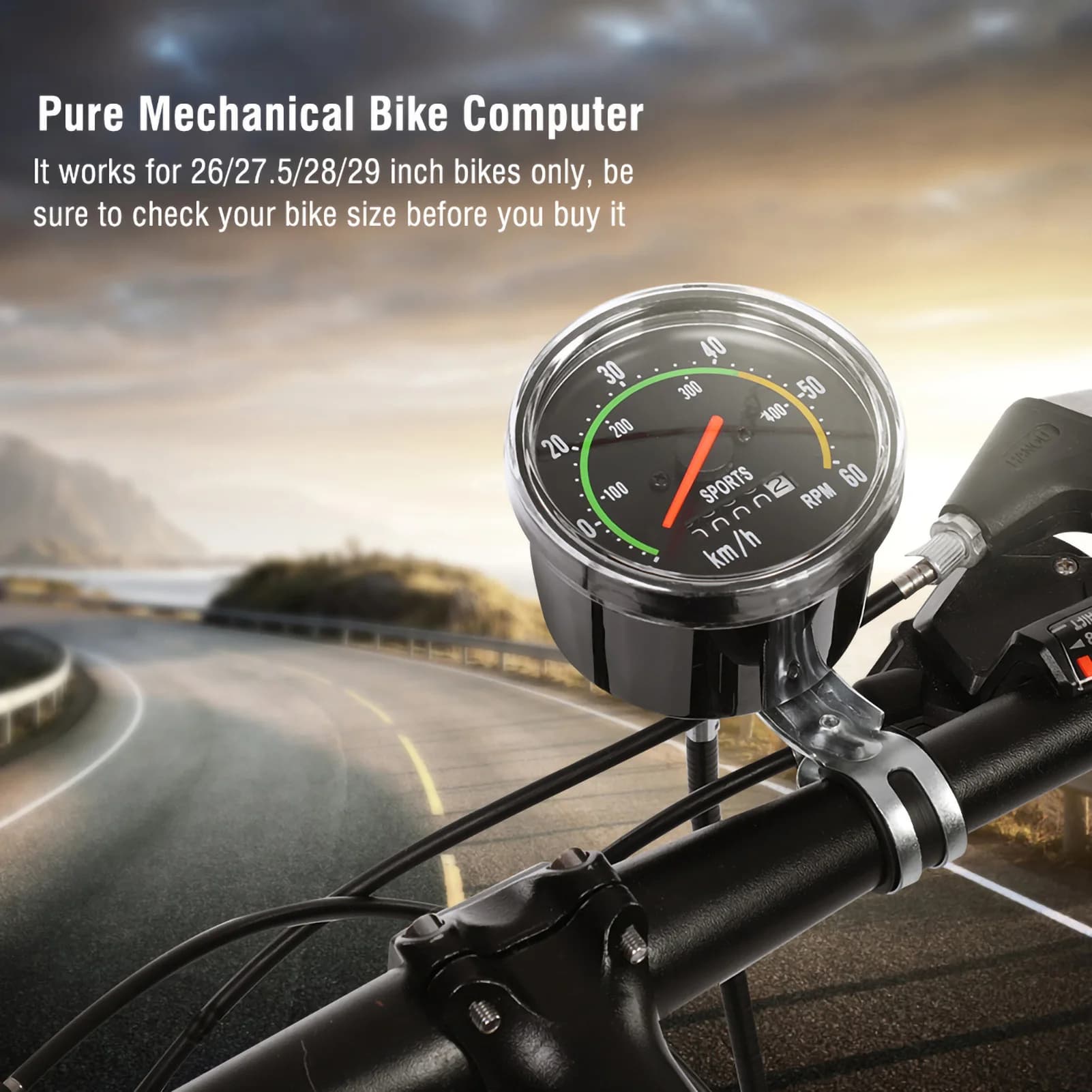 Mechanical Bicycle Speedometer and Odometer