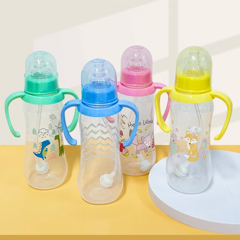 250ml Baby Bottle with Handle - Easy-to-Grip Feeding Bottle, Perfect as a Christmas Gift, Ideal for Water and Formula
