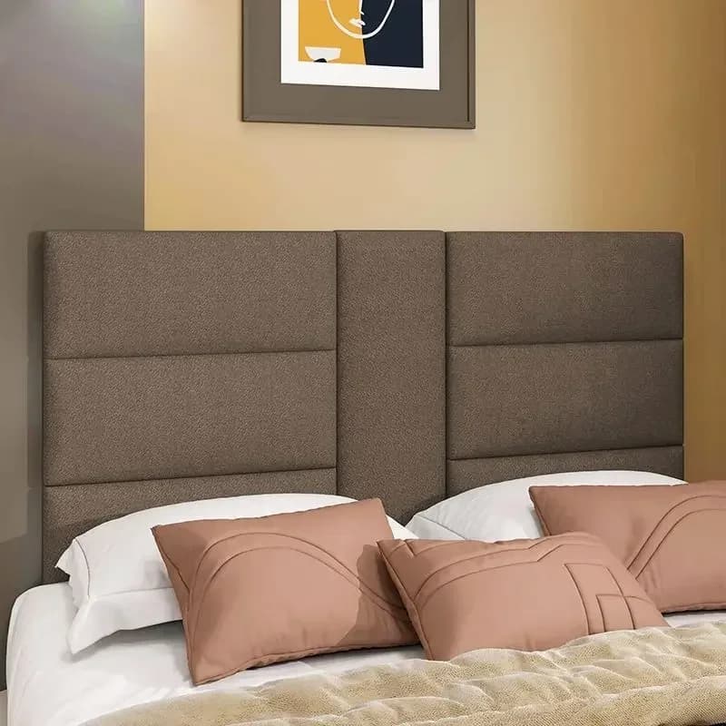 Modern Wood Panel Wallpaper Headboard